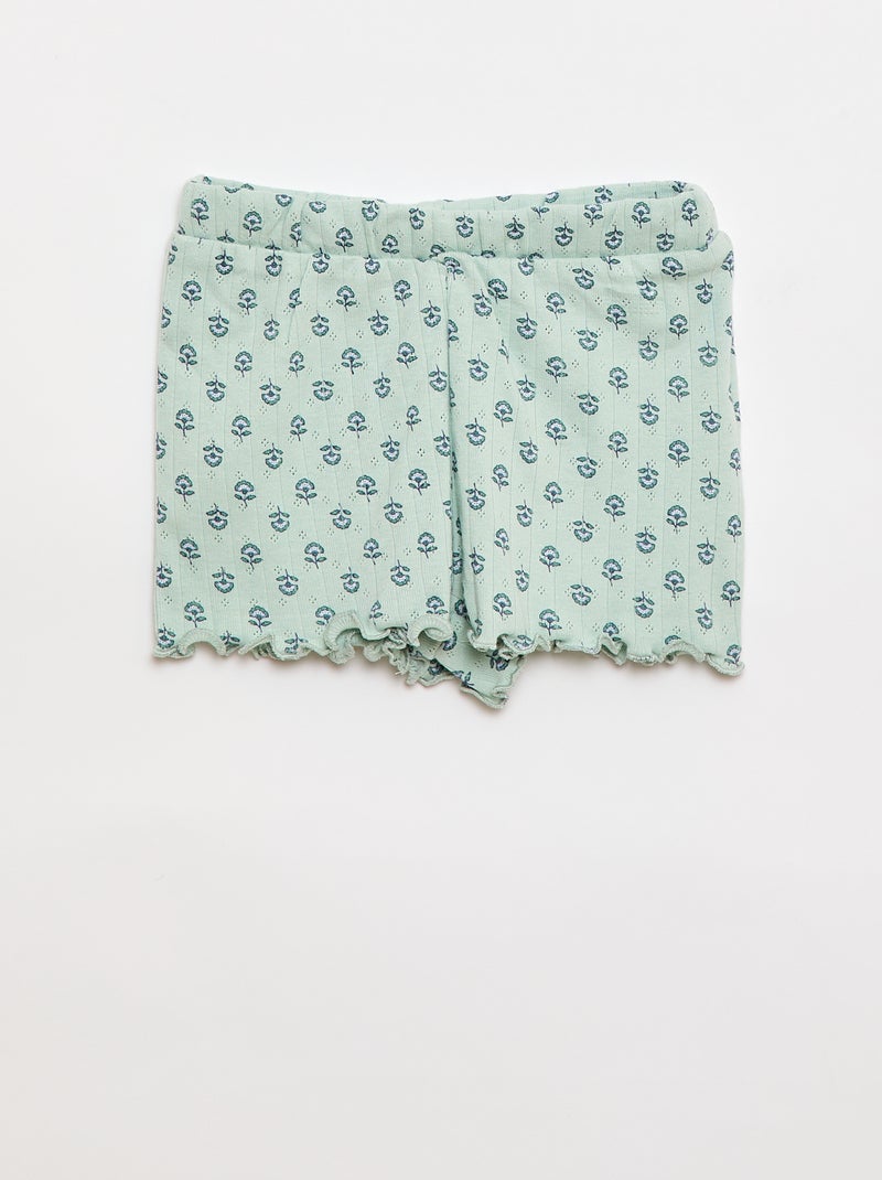 2-delige korte pyjama Groen - Kiabi