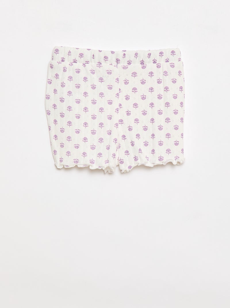 2-delige korte pyjama Wit - Kiabi