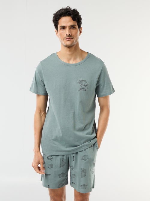 2-delige korte pyjamaset - T-shirt + short - Kiabi