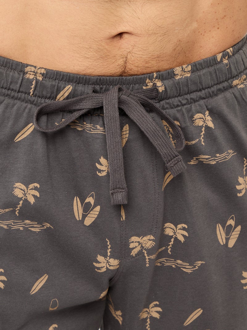 2-delige korte pyjamaset - T-shirt + short Groen - Kiabi