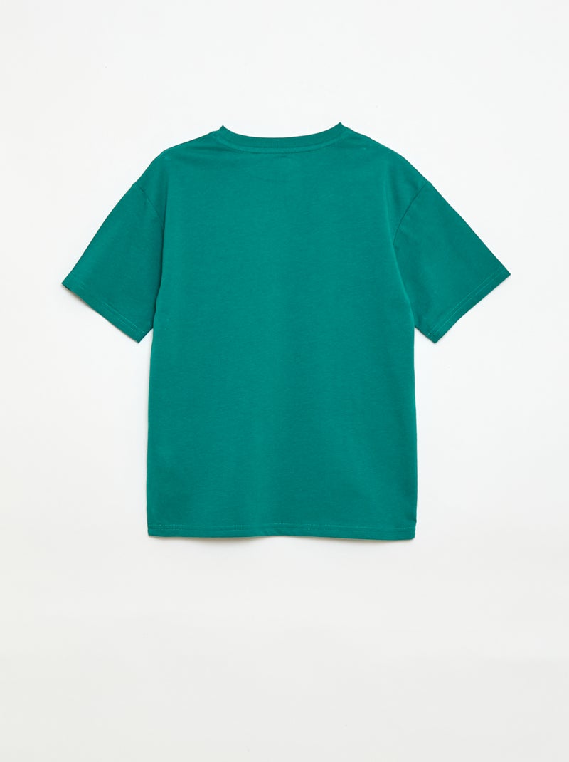 2-delige korte pyjamaset - T-shirt + short Groen - Kiabi