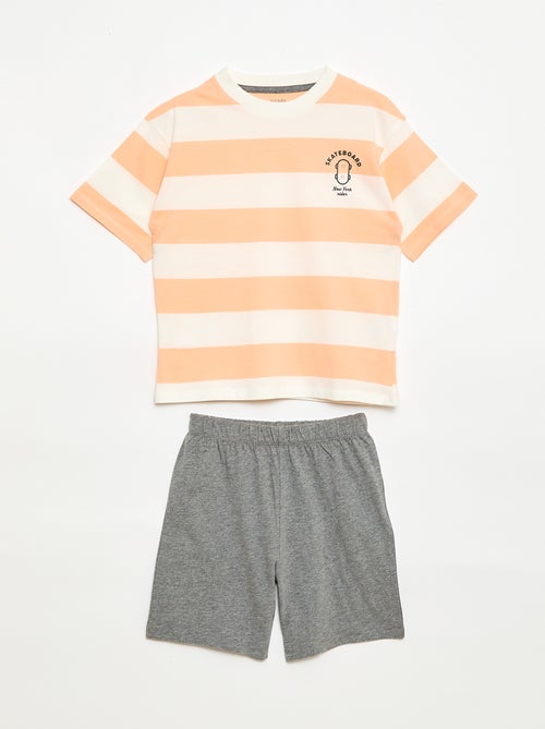 2-delige korte pyjamaset met T-shirt en short - Kiabi