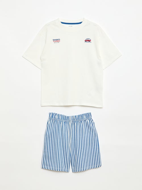 2-delige korte pyjamaset met T-shirt en short - Kiabi