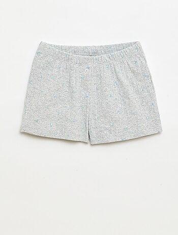 2-delige korte pyjamaset met topje en short met print