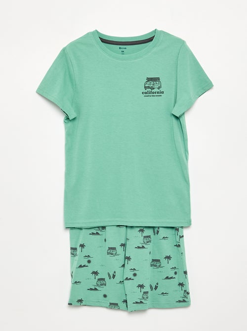 2-delige korte pyjamaset short + T-shirt - Kiabi