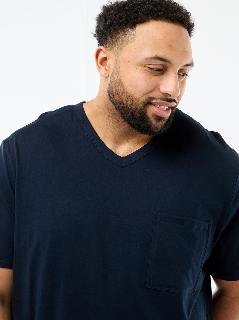 2-delige korte pyjamaset T-shirt + short Blauw - Kiabi