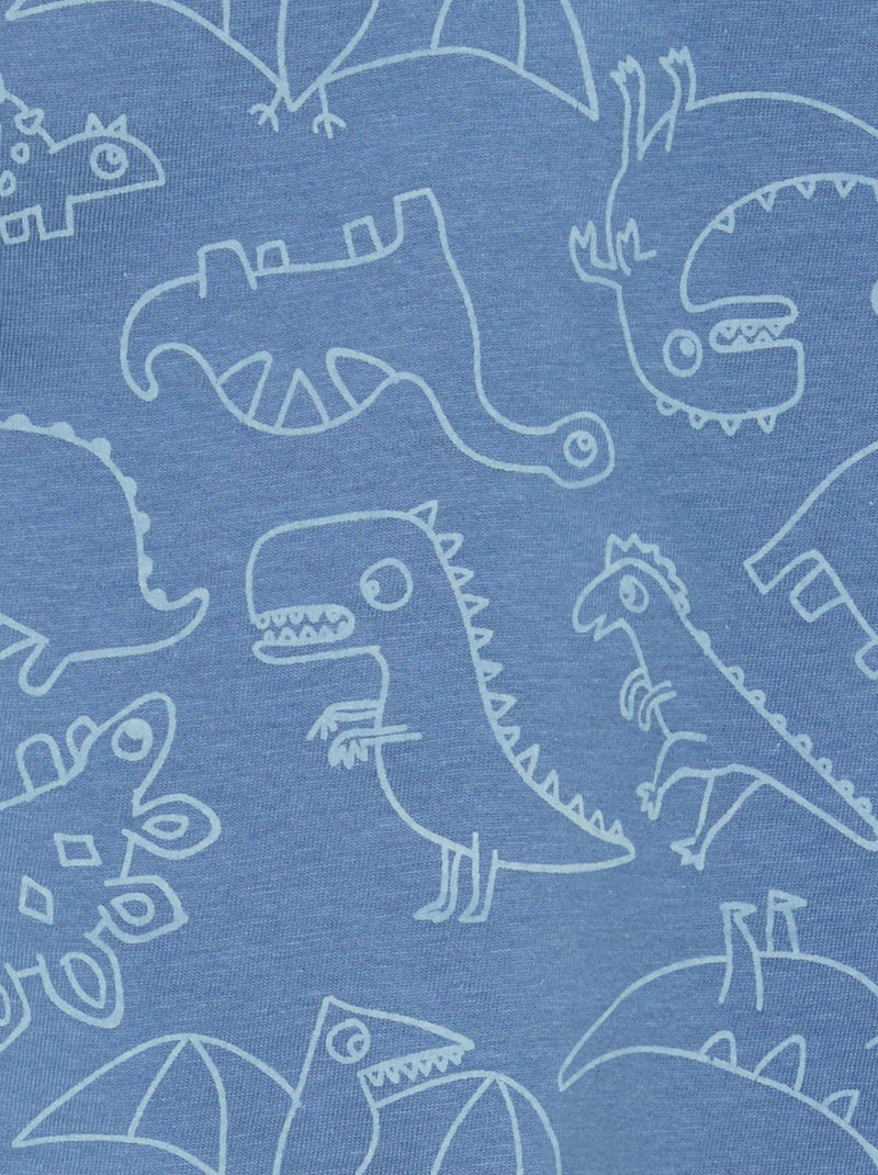 2-delige korte pyjamaset T-shirt + short Blauw - Kiabi