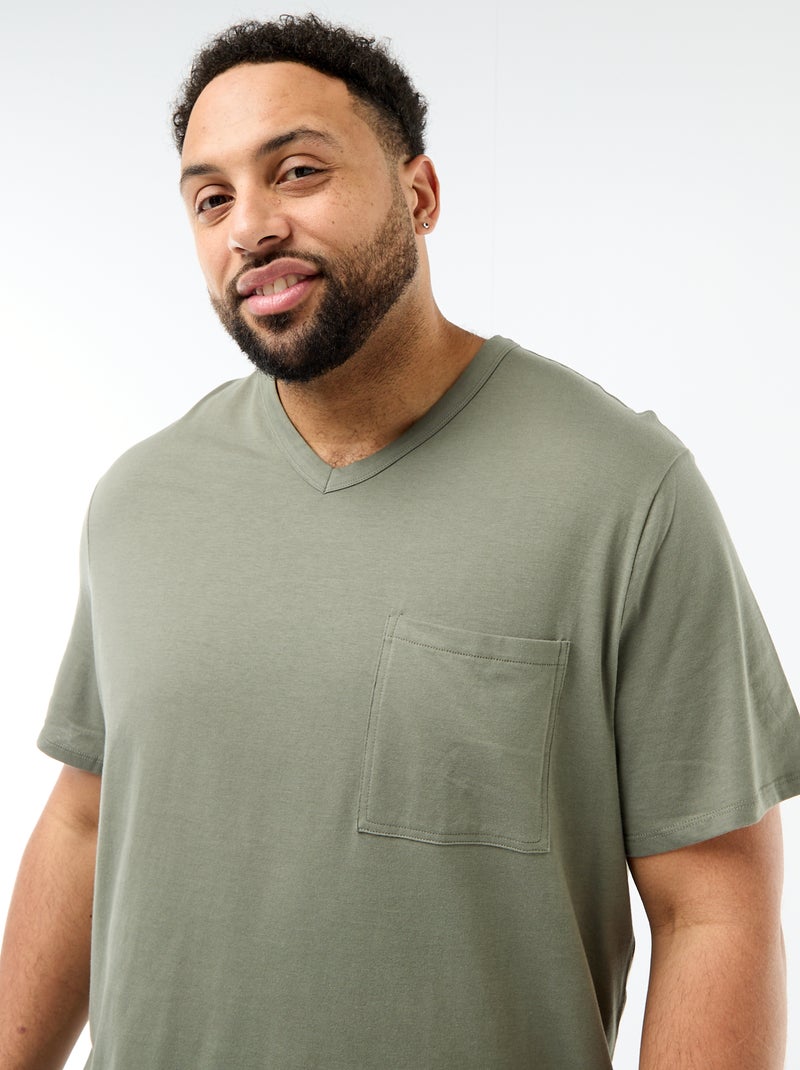 2-delige korte pyjamaset T-shirt + short Groen - Kiabi