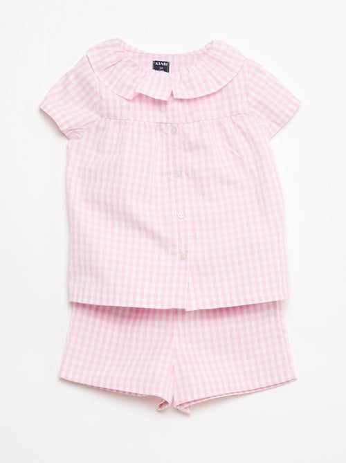 2-delige korte pyjamaset van katoen - Kiabi