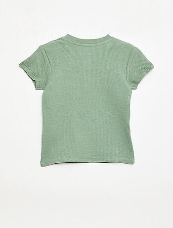 2-delige korte pyjamaset van ribtricot