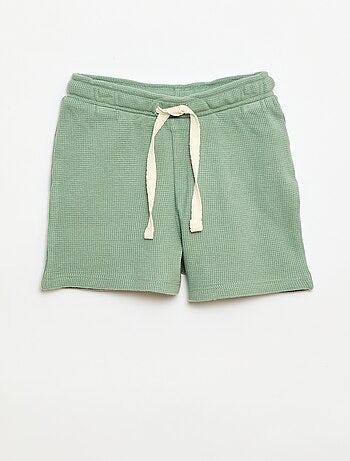 2-delige korte pyjamaset van ribtricot