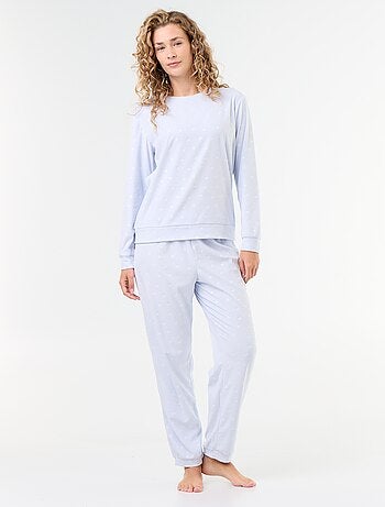 2-delige lange fleece pyjamaset