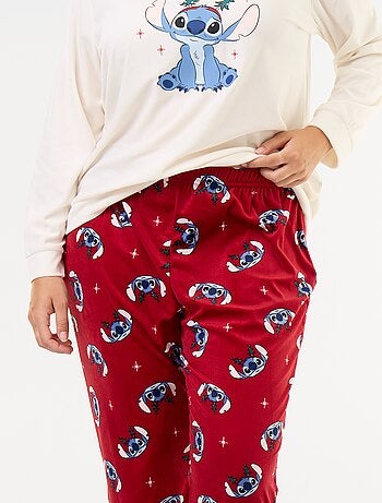 2-delige lange fleece pyjamaset 'Disney' 'Stitch'