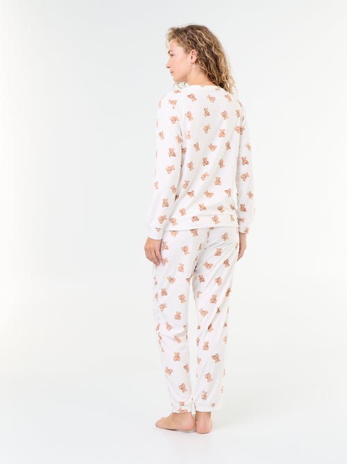 2-delige lange fleece pyjamaset - Kiabi 2-delige lange fleece pyjamaset - Kiabi