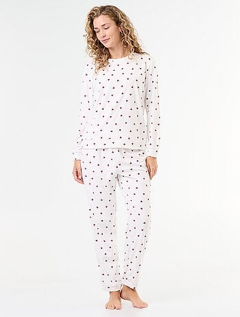 2-delige lange fleece pyjamaset