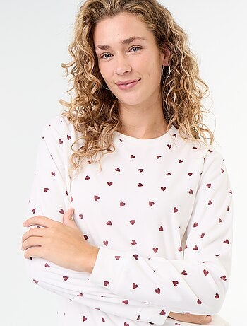 2-delige lange fleece pyjamaset