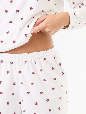 2-delige lange fleece pyjamaset