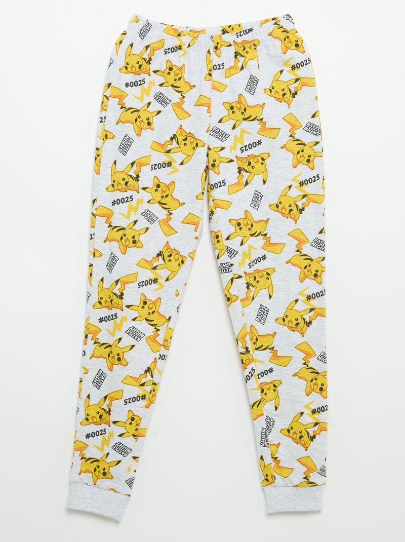 2-delige lange 'Pikachu' 'Pokémon' pyjamaset Grijs - Kiabi