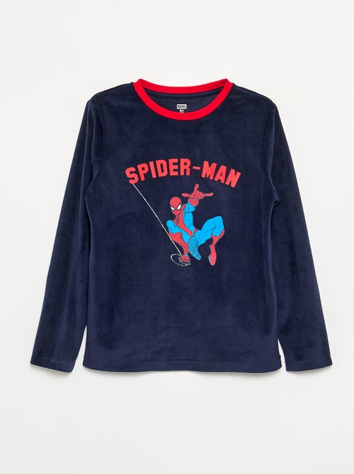 2-delige lange 'Spiderman' pyjamaset van fleece - Kiabi