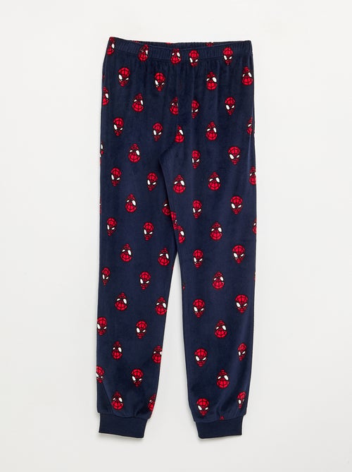 2-delige lange 'Spiderman' pyjamaset van fleece - Kiabi