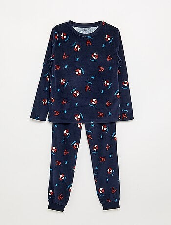 2-delige lange 'Spiderman' pyjamaset van fleece