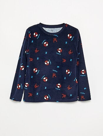 2-delige lange 'Spiderman' pyjamaset van fleece