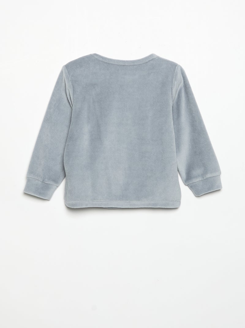2-delige pyjama - Sweater + broek Blauw - Kiabi