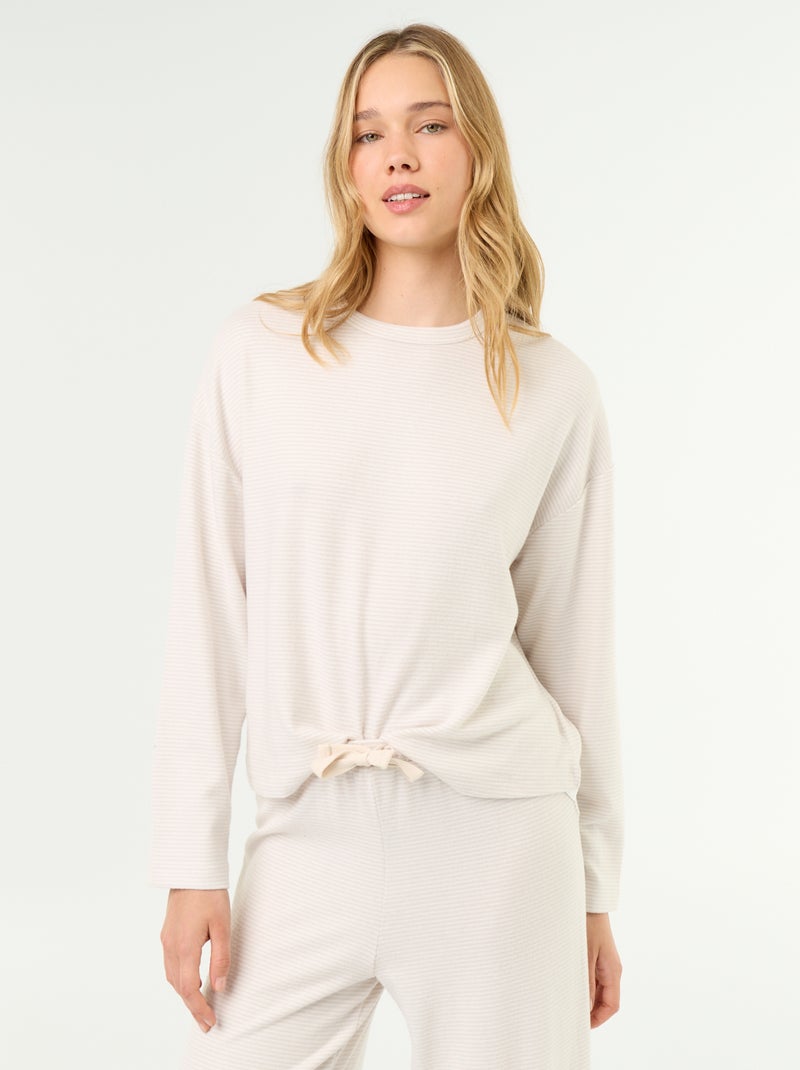 2-delige pyjama - Sweater + broek Grijs - Kiabi