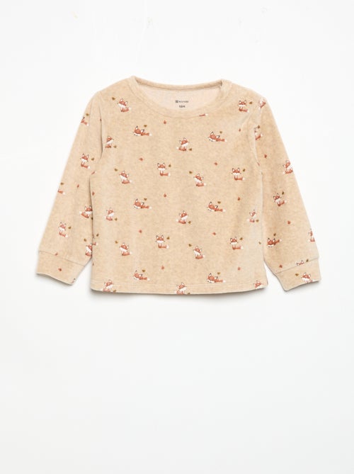2-delige pyjama - Sweatshirt + broek - Kiabi