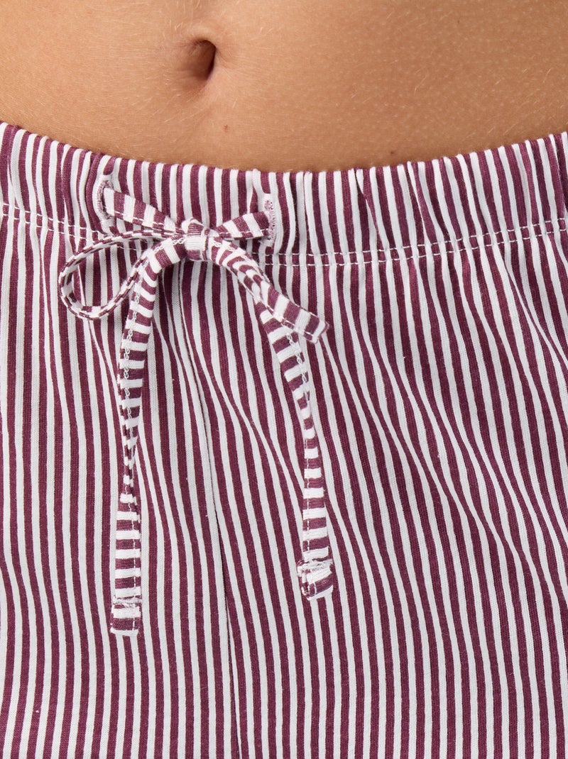 2-delige pyjama - T-shirt + broek Rood - Kiabi
