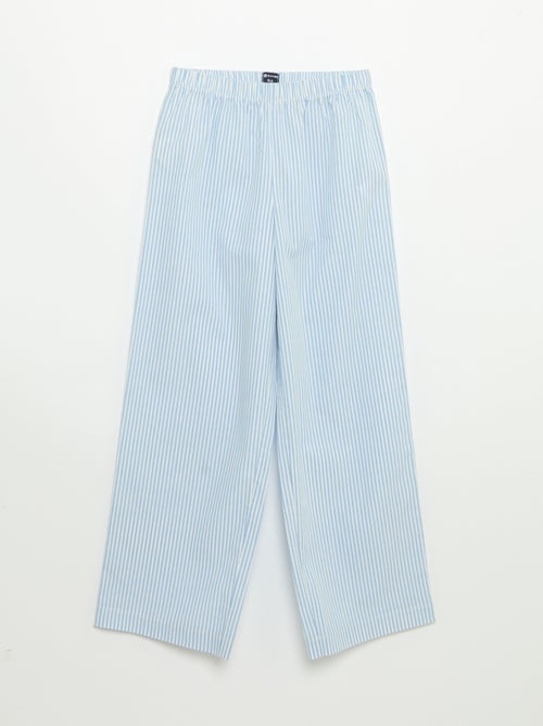 2-delige pyjama - T-shirt met korte mouwen + gestreepte broek - Kiabi