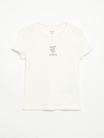2-delige pyjama - T-shirt met korte mouwen + gestreepte broek