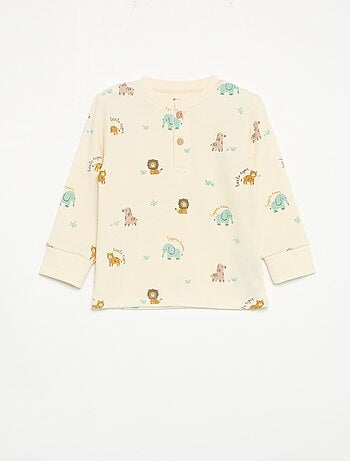 2-delige pyjamaset - T-shirt met lange mouwen + broek
