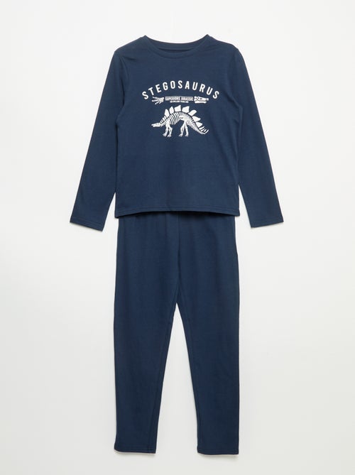 2-delige pyjama - T-shirt met lange mouwen + broek - Kiabi