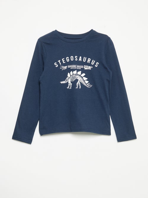 2-delige pyjama - T-shirt met lange mouwen + broek - Kiabi