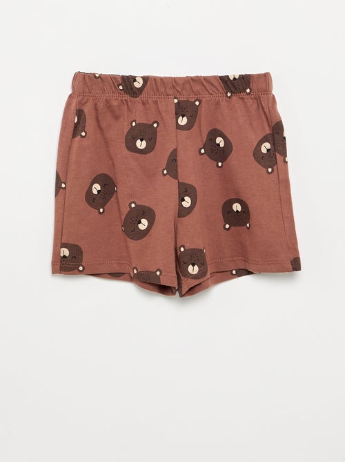 2-delige pyjama - T-shirt + short - Kiabi