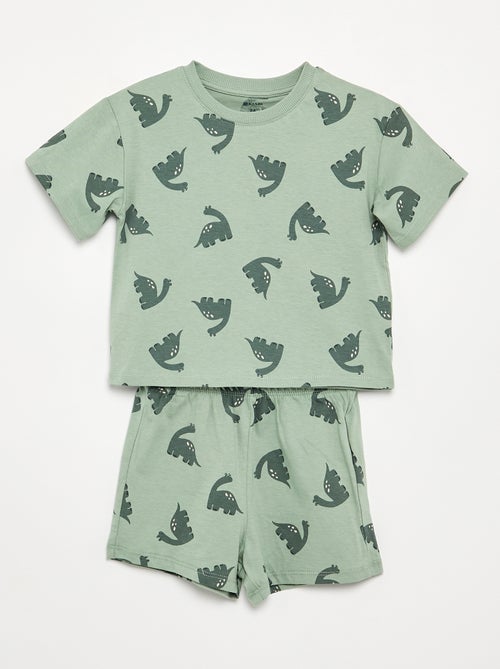 2-delige pyjama - T-shirt + short - Kiabi