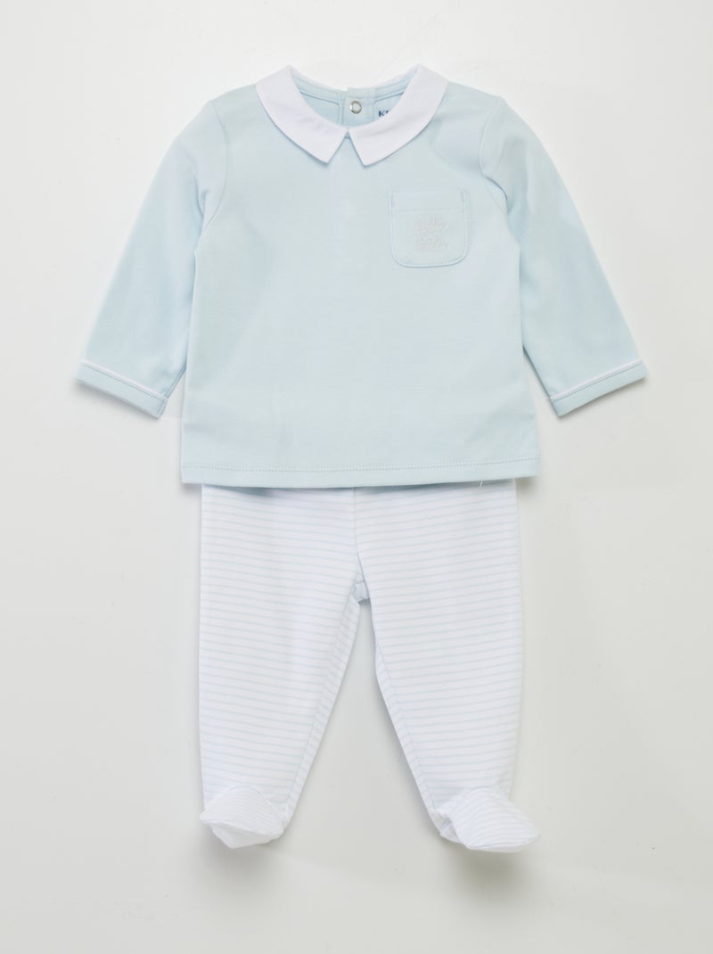 2-delige pyjama BLAUW - Kiabi