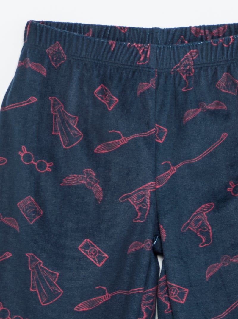 2-delige pyjama 'Harry Potter' - T-shirt met lange mouwen + broek Blauw - Kiabi