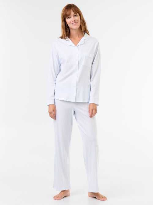 2-delige pyjama met motief en lange broek - Kiabi
