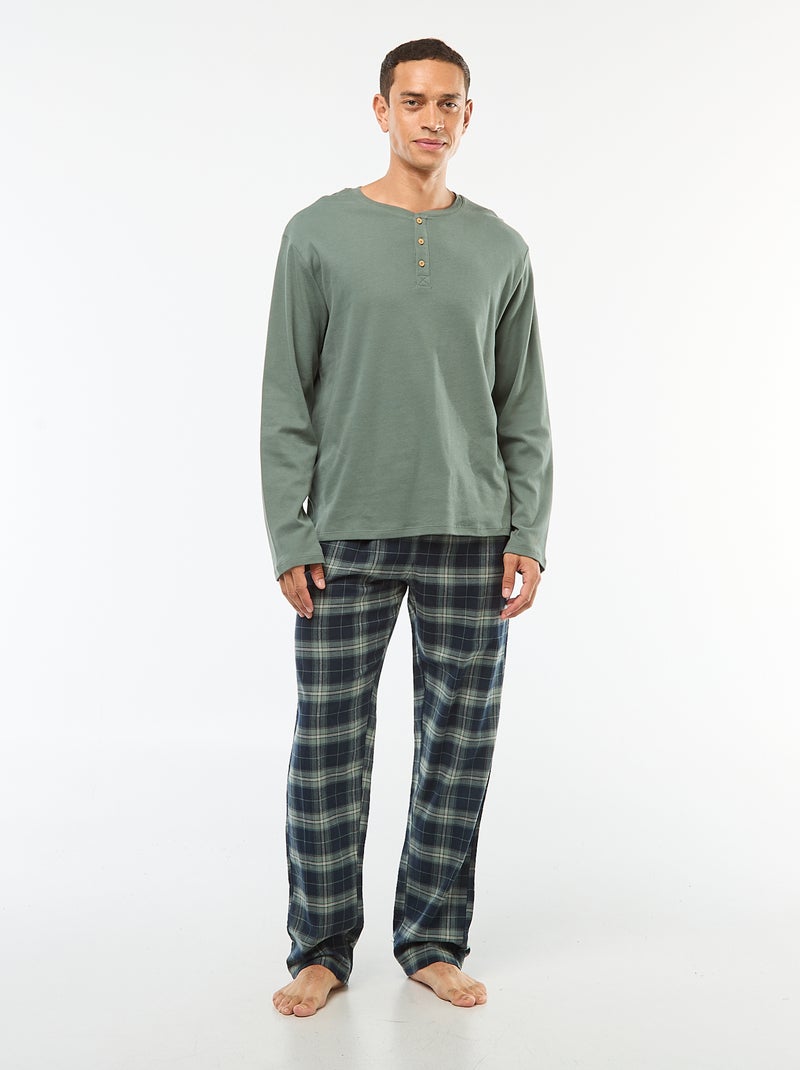 2-delige pyjama met T-shirt + broek -  2-delig Groen - Kiabi