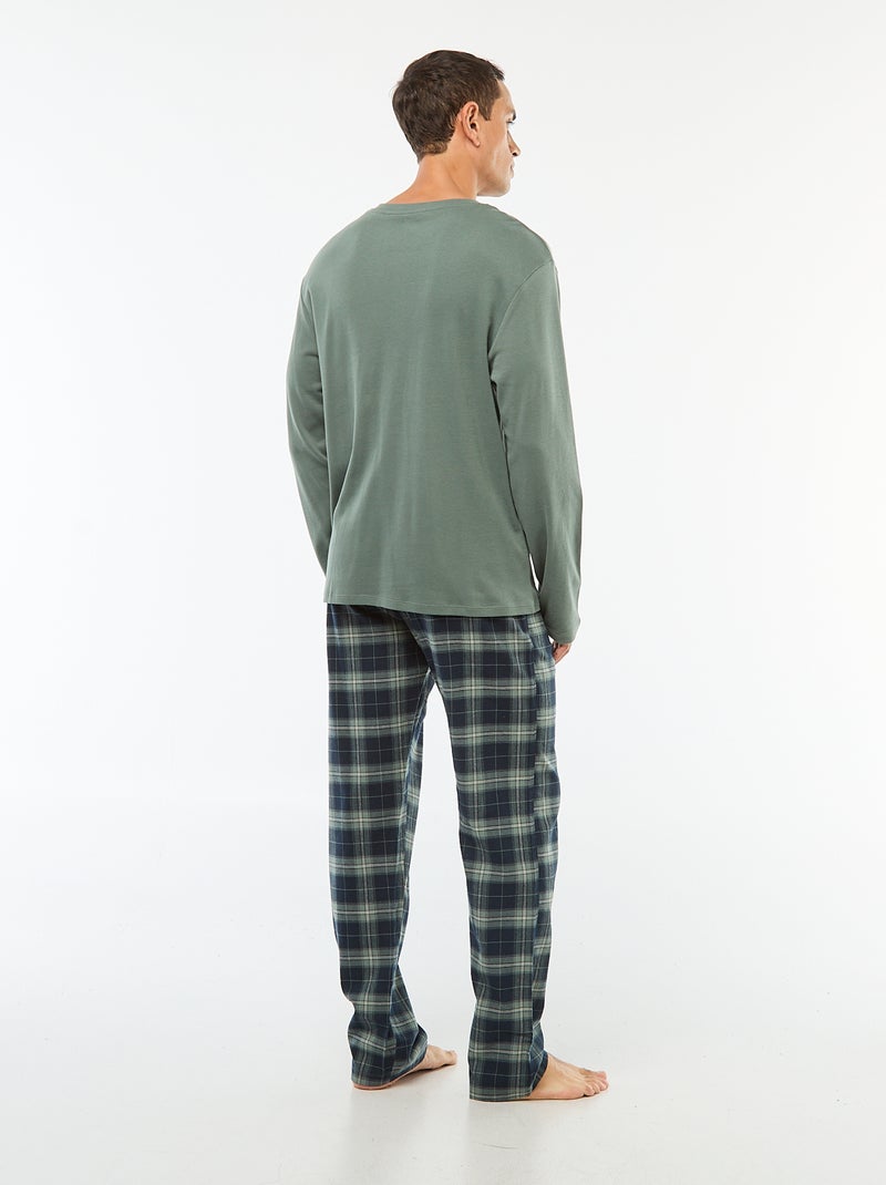 2-delige pyjama met T-shirt + broek -  2-delig Groen - Kiabi