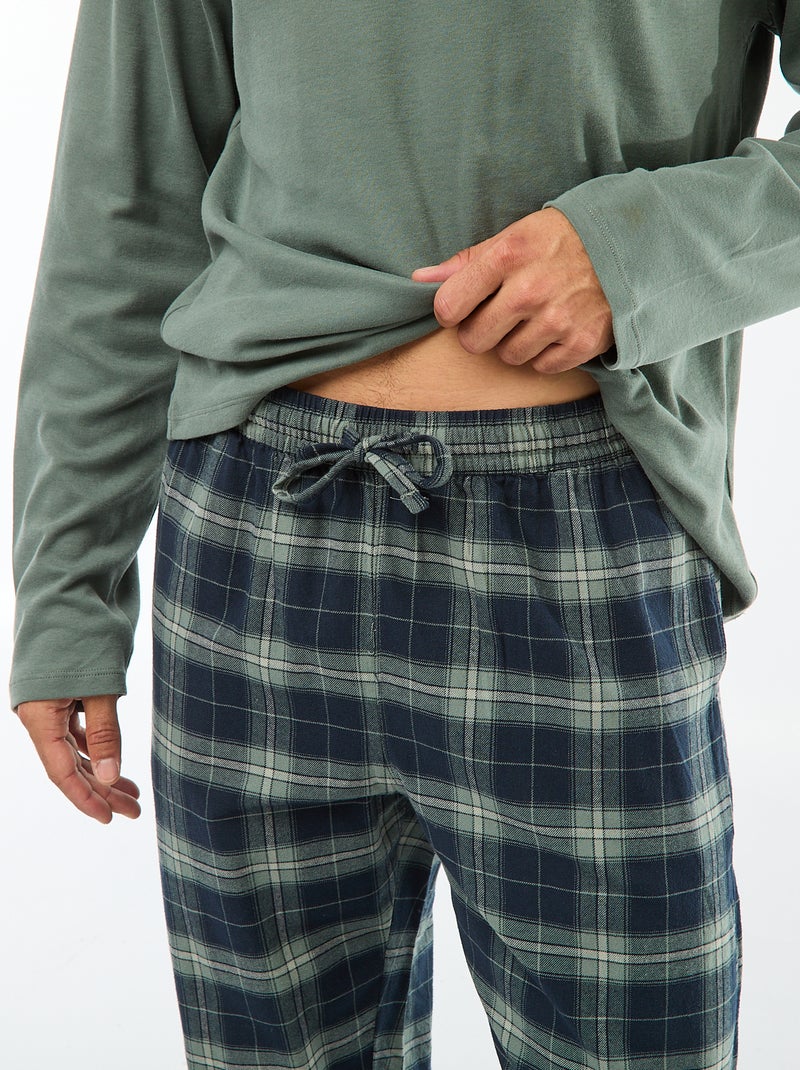 2-delige pyjama met T-shirt + broek -  2-delig Groen - Kiabi