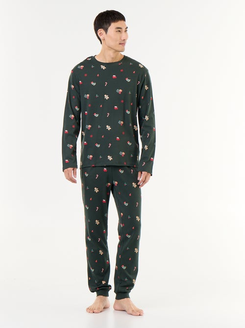 2-delige pyjama met T-shirt en broek 'Kerst' - Kiabi