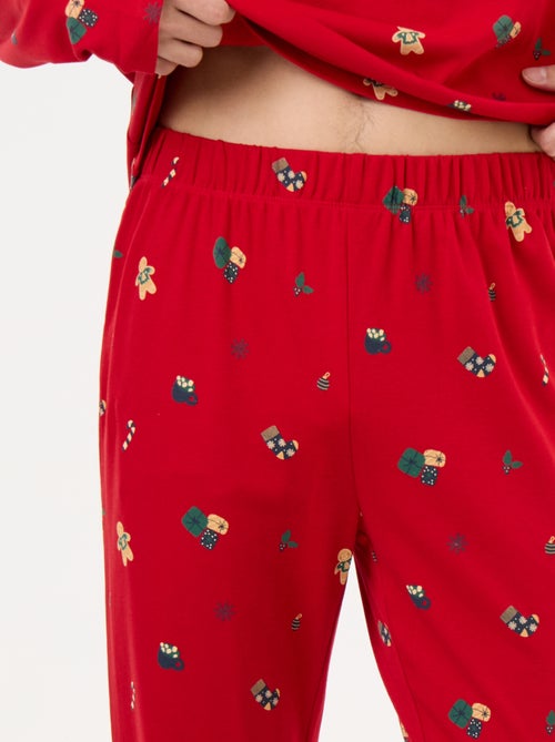 2-delige pyjama met T-shirt en broek 'Kerst' - Kiabi