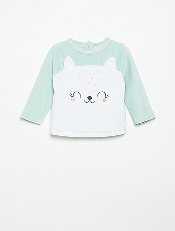 2-delige pyjama 'Petit Béguin' - T-shirt met lange mouwen + broek met voetjes