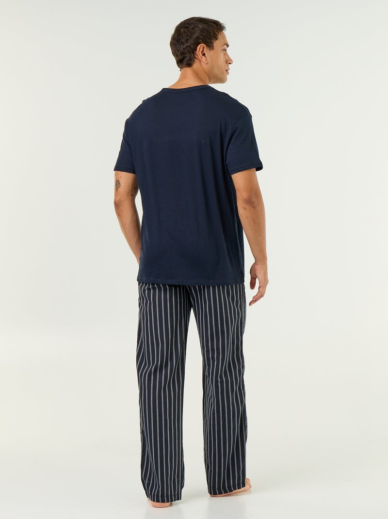 2-delige pyjama: T-shirt en broek Blauw - Kiabi