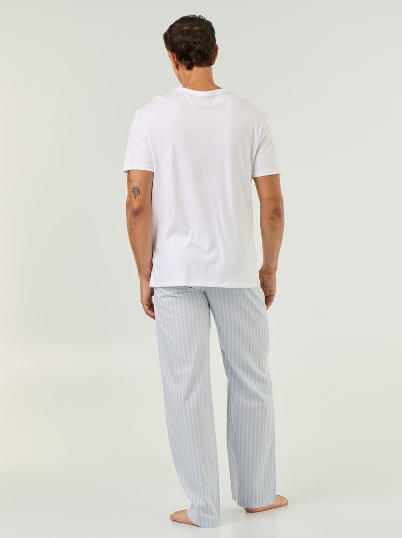 2-delige pyjama: T-shirt en broek Blauw - Kiabi