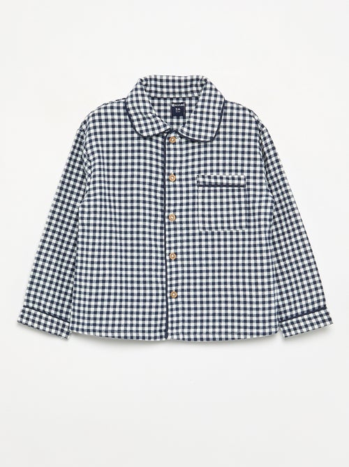 2-delige pyjama van flanel - Gebotonneerd bovenstuk + broek - Kiabi 2-delige pyjama van flanel - Gebotonneerd bovenstuk + broek - Kiabi