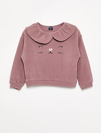 2-delige pyjama van gewafelde stof - Sweater + broek